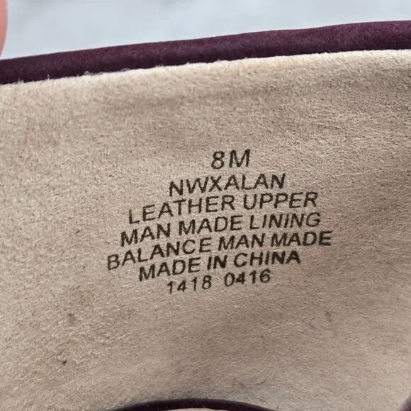Nine West Slip On Loafers Size 8 Plum Purple Suede Preppy Square Toe Dress Shoes - Picture 11 of 11